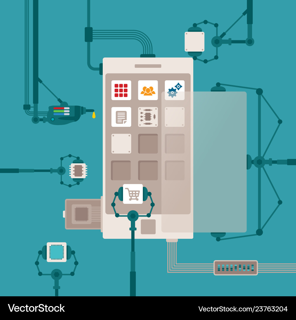 Concept of mobile software application Concept of mobile software application vector image