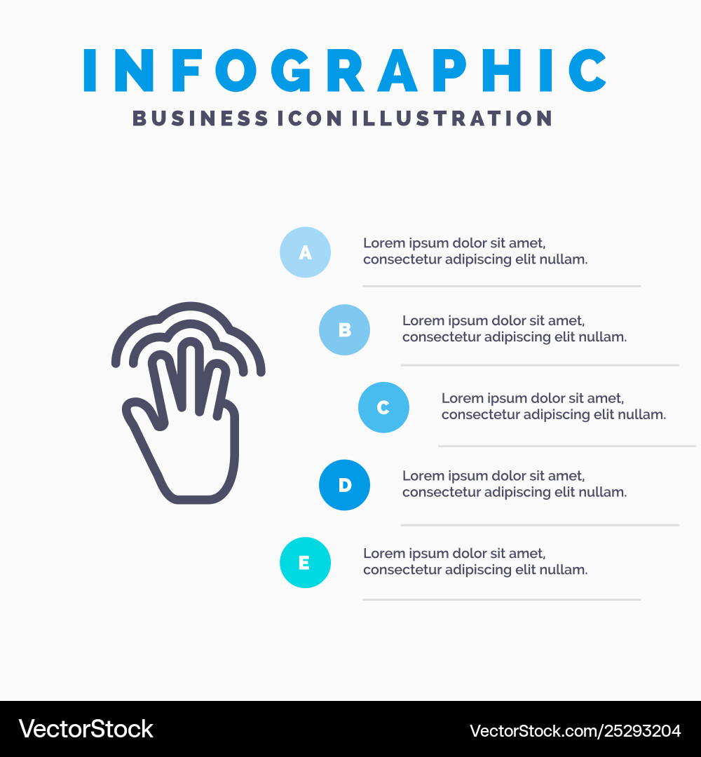 Fingers gestures hand interface multiple touch Vector Image