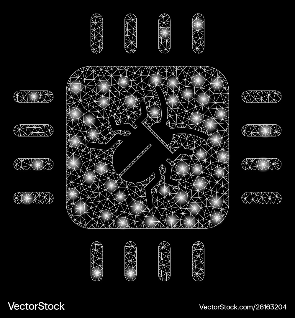 Flare mesh network hardware bug with spots Flare mesh network hardware bug with spots vector image