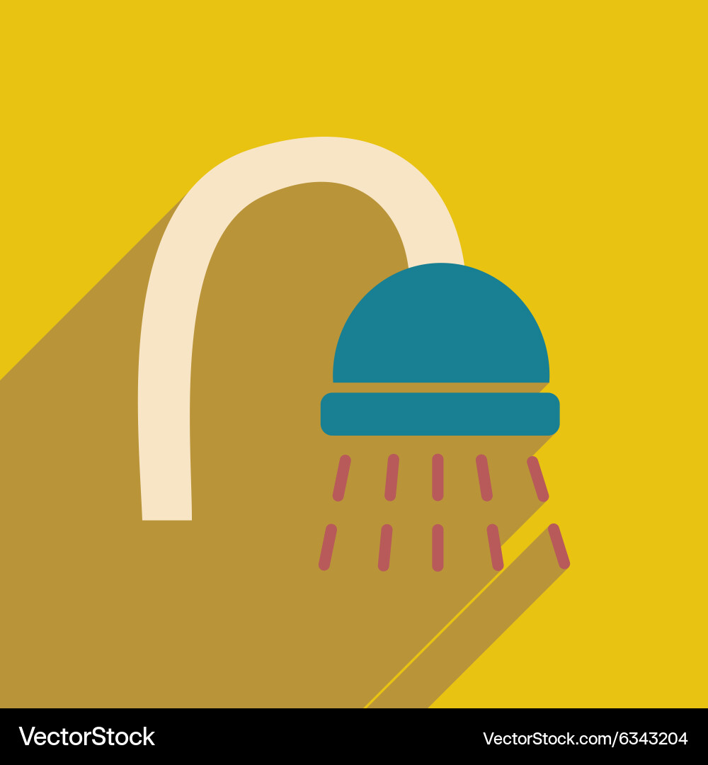 Flat with shadow icon and mobile application vector image