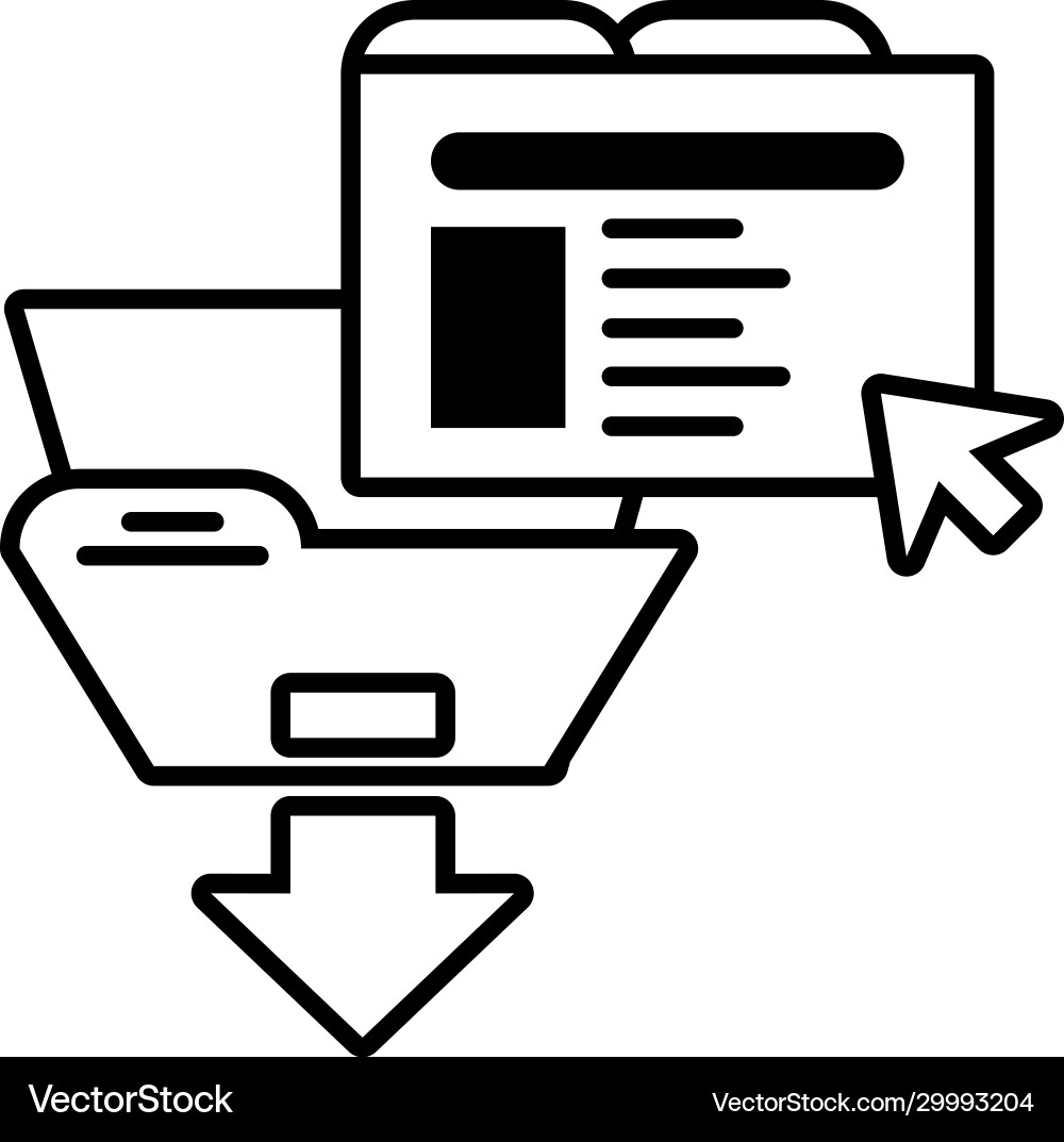 Folder with file sheet on white background vector image