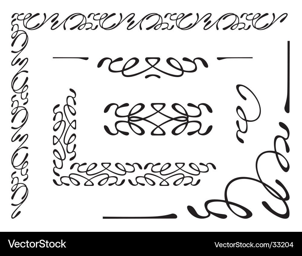 Intricate Floral Border Vector Image