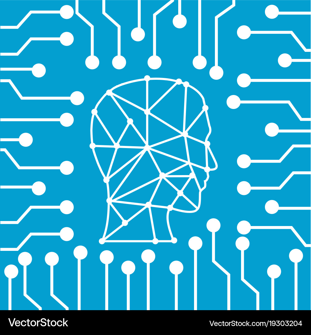 Robot artificial intelligence Vector Image