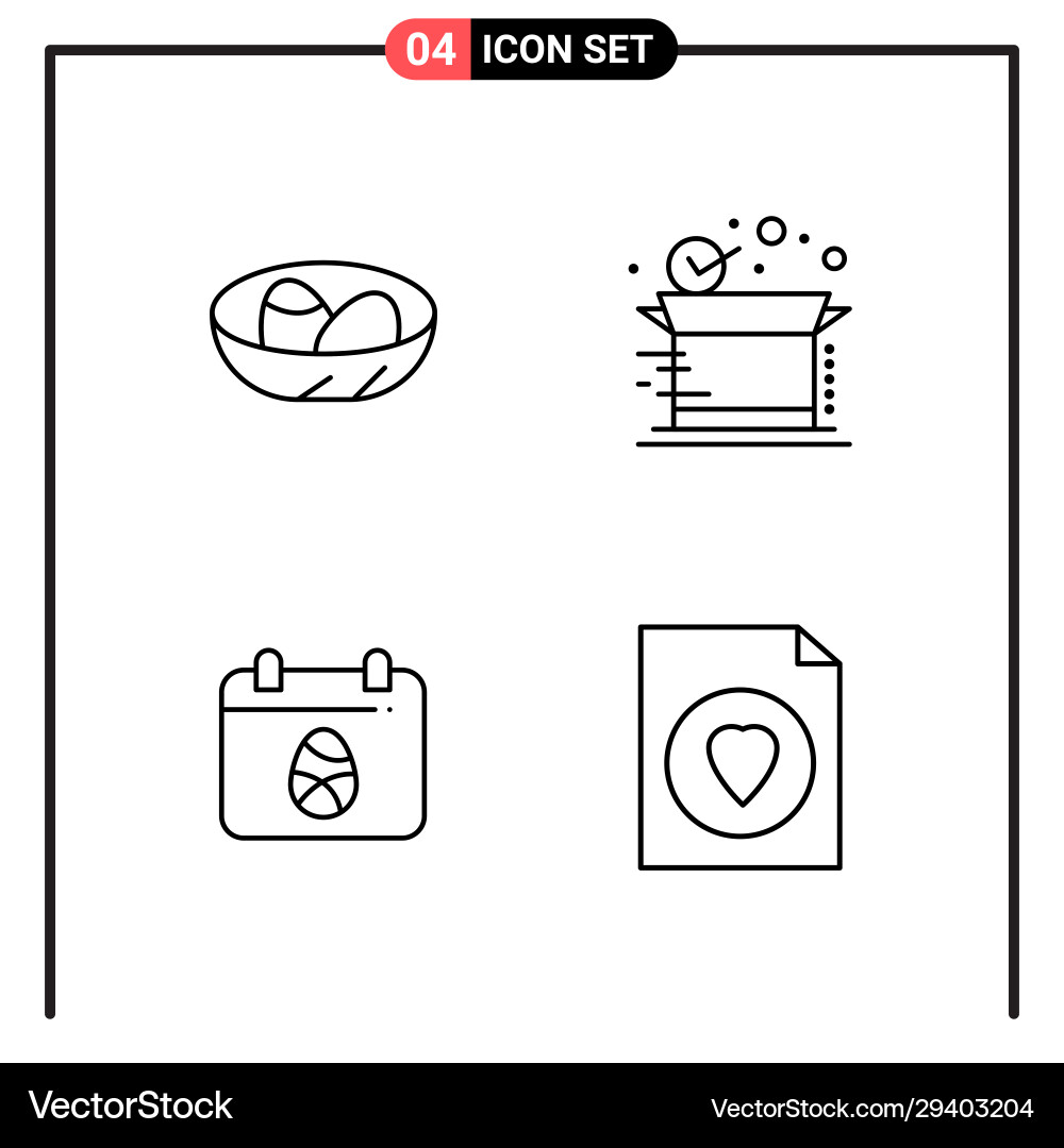 Set 4 line style icons for web and mobile Set 4 line style icons for web and mobile Vector Image