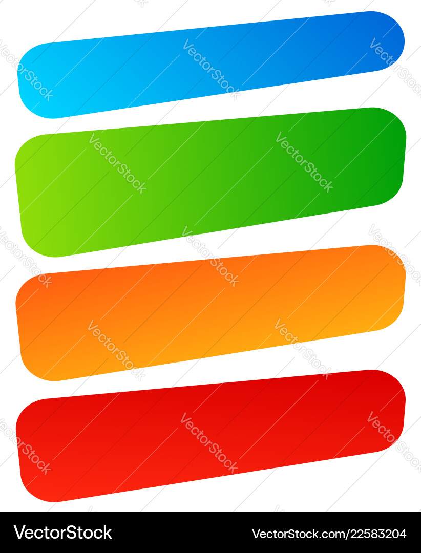 Set of simple banner button shapes colorful Vector Image