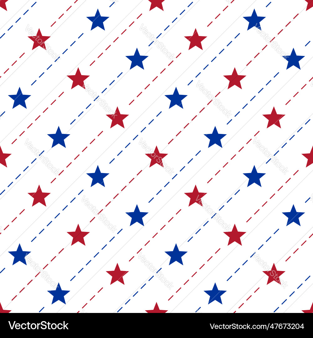 Stars and diagonal dotted line seamless pattern Stars and diagonal dotted line seamless pattern vector image