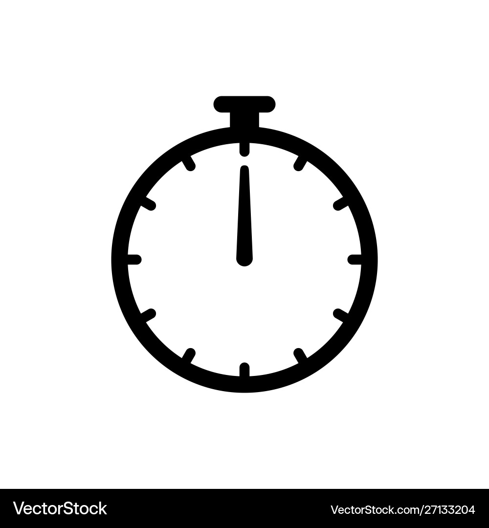 Timer clock icon ui simple style flat Vector Image