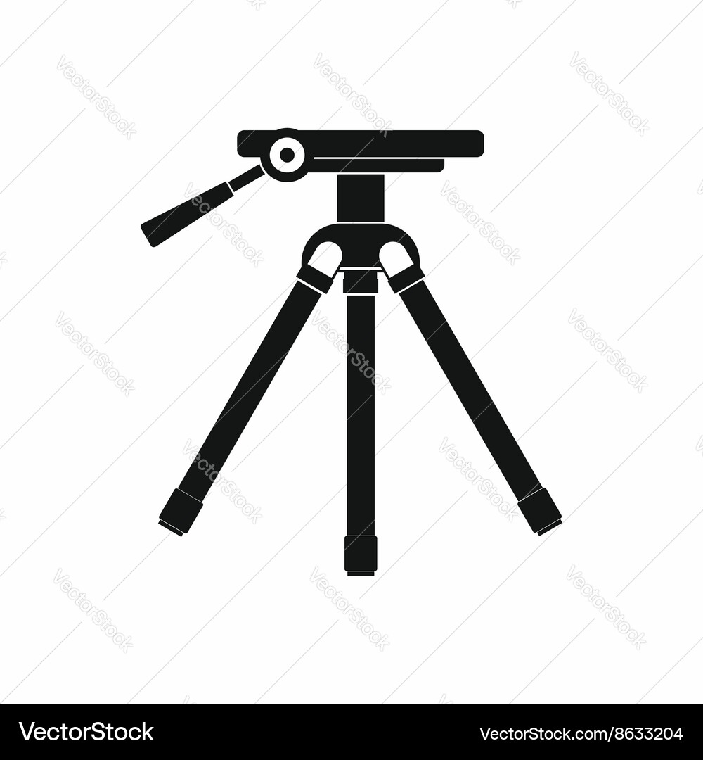 Tripod icon in simple style Vector Image