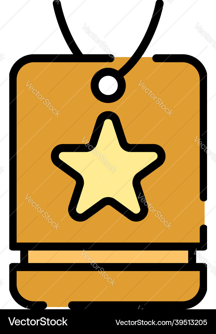 Abzeichen mit einem Sternsymbol-Farbumriss Abzeichen mit einem Sternsymbol-Farbumriss vektorbild