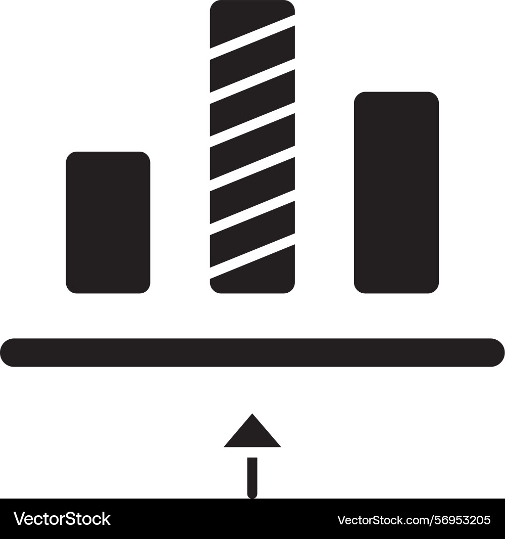Bottom allignment icon design vector image