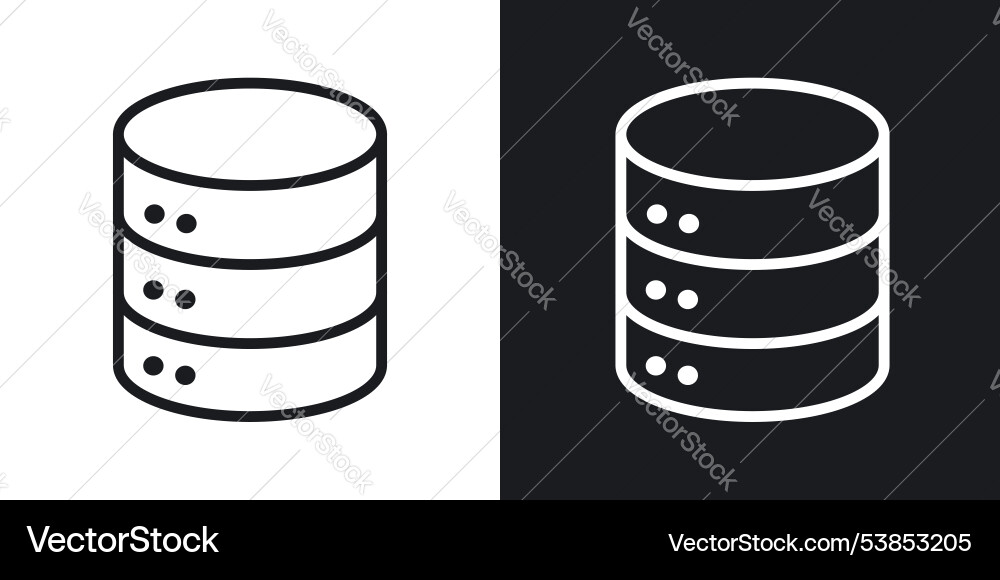 Database icon set Vector Image
