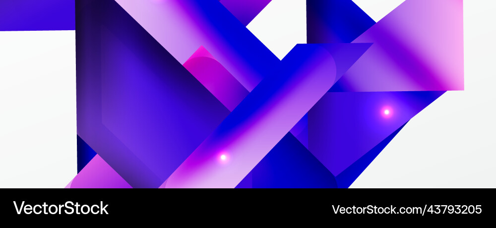 Dynamic 3d geometric abstract background Vector Image