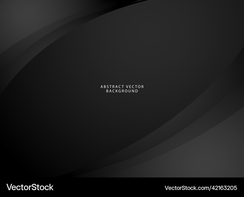 Elegant dark gradient background with wavy Elegant dark gradient background with wavy vector image