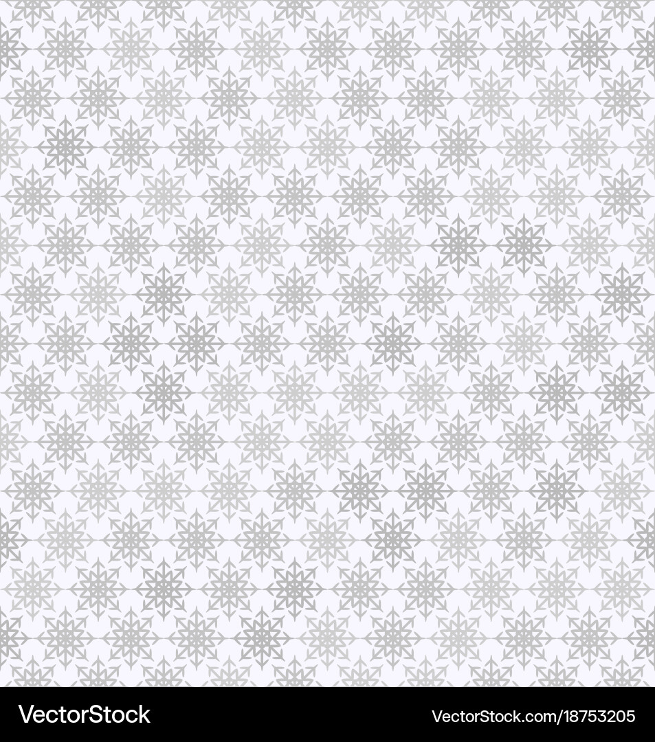 Gray snowflake pattern seamless vector image