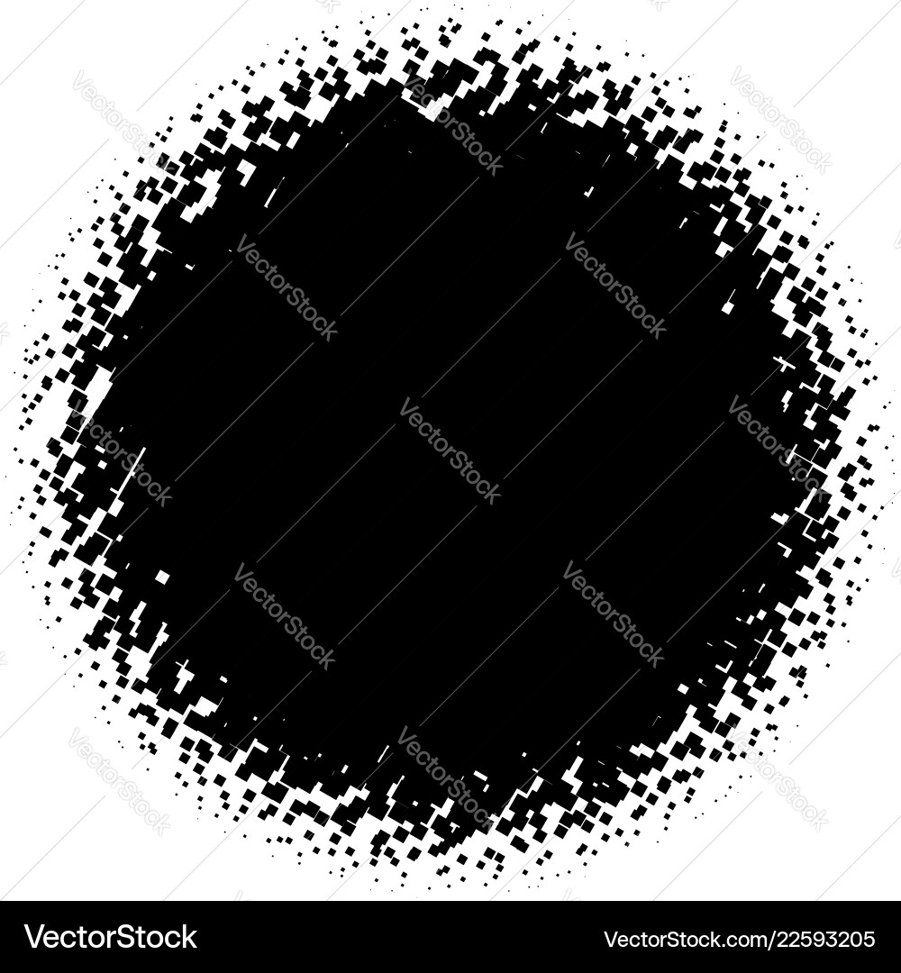 Halftone element with square or triangle instead vector image