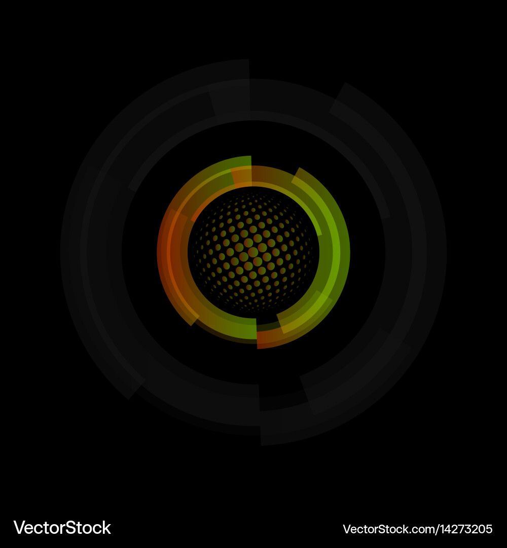 Isolated abstract colorful round shape logo vector image