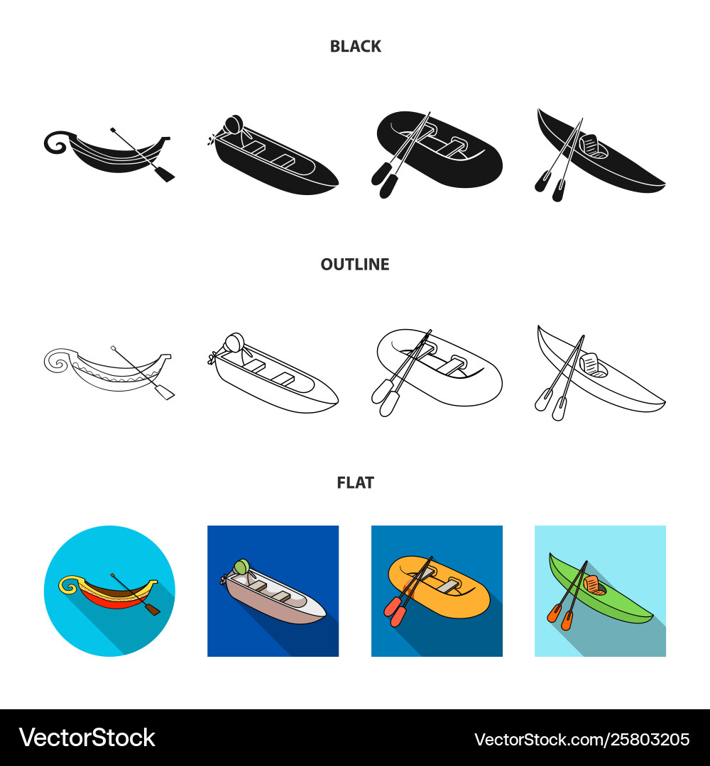 Isolated object sail and sea icon collection vector image