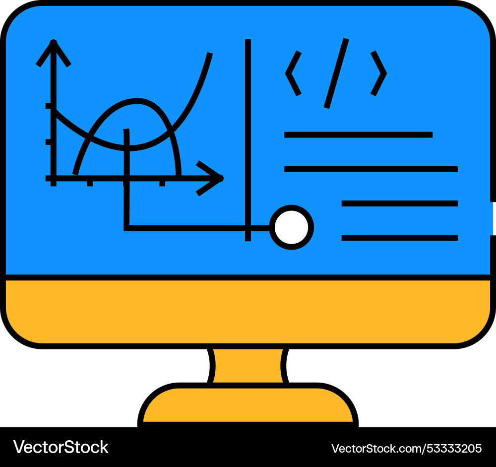 Programmierung Software Daten Wissenschaft Icon Farbe Programmierung Software Daten Wissenschaft Icon Farbe vektorbild
