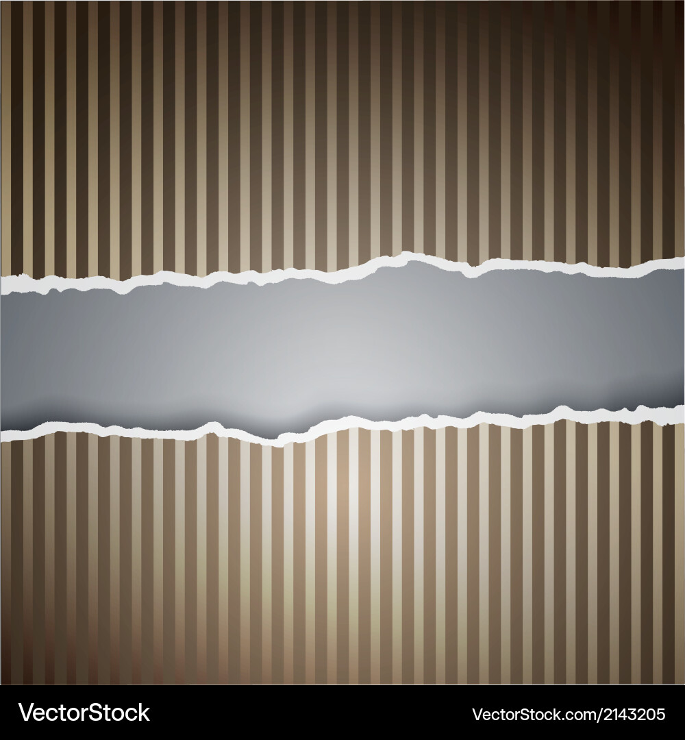 Ragged paper with a pattern of lines vector image
