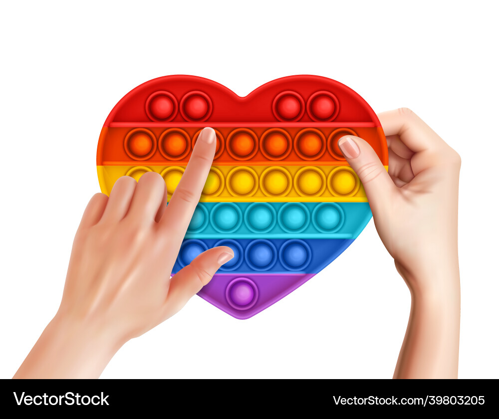 Rainbow Pop It - Stress Relief Toy Vector Image