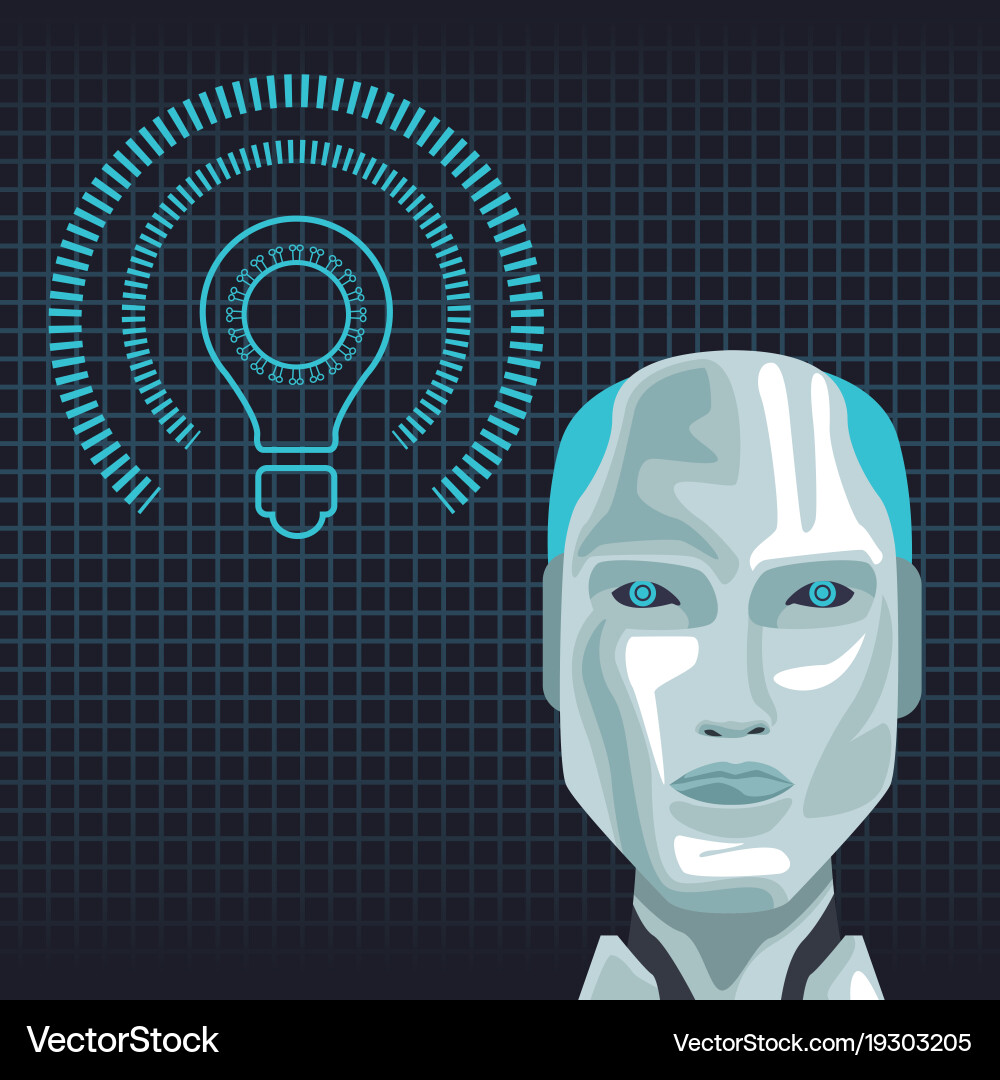 Robot artificial intelligence Vector Image