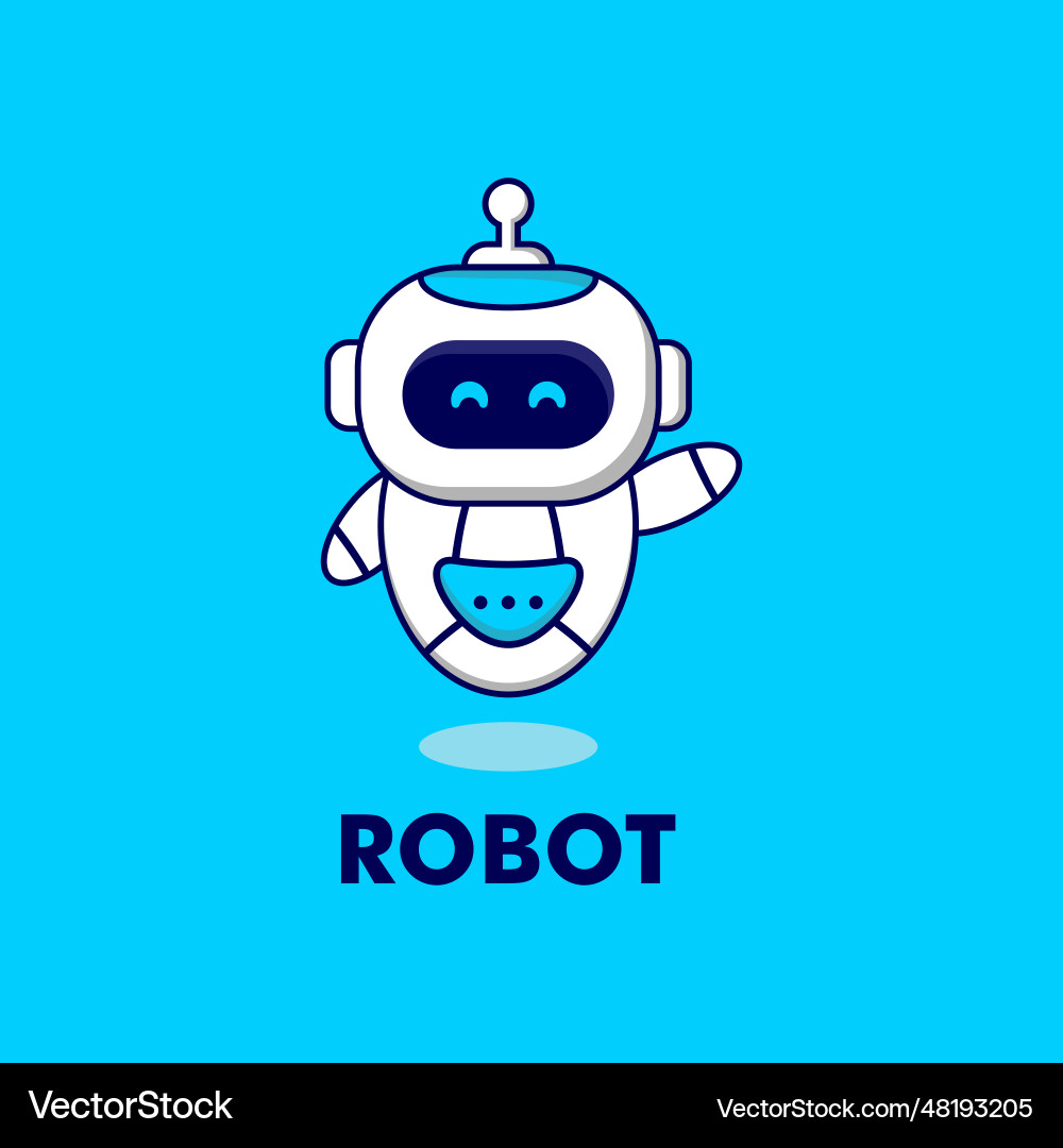 Robot or bot logo modern conversation automatic Robot or bot logo modern conversation automatic vector image