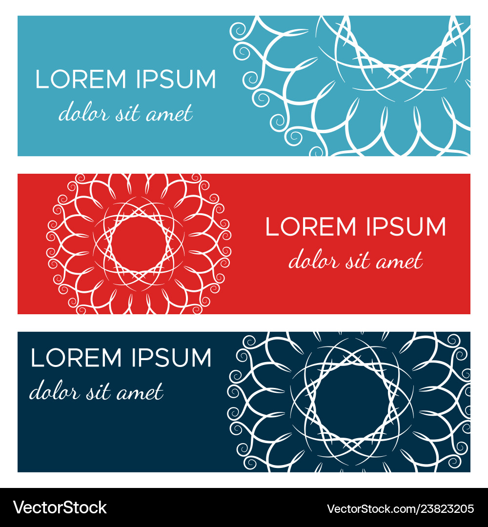 Set of abstract horizontal header banners Set of abstract horizontal header banners vector image