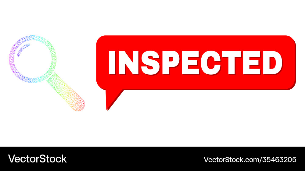 Spectral mesh gradient magnifier icon Spectral mesh gradient magnifier icon vector image