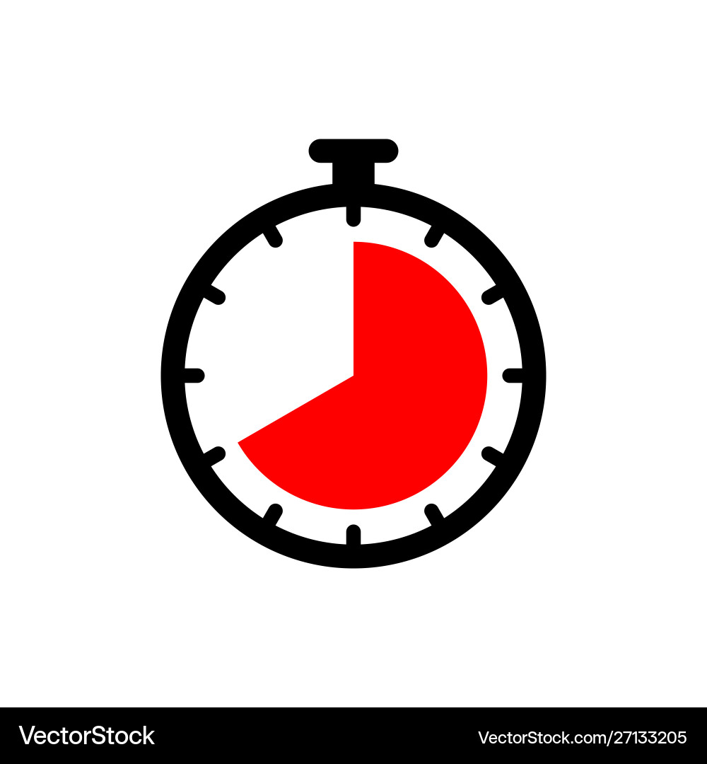 Timer clock icon ui simple style flat Vector Image