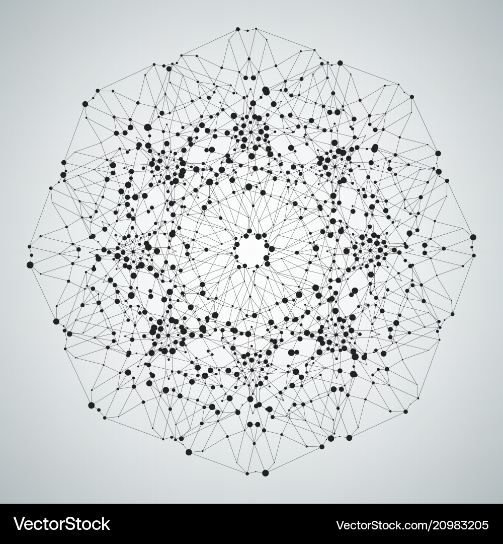 Wireframe mesh polygonal element Wireframe mesh polygonal element vector image
