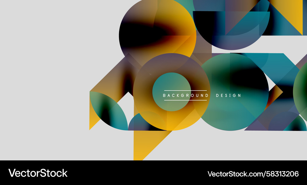 Abstract geometric shapes overlap creating Vector Image