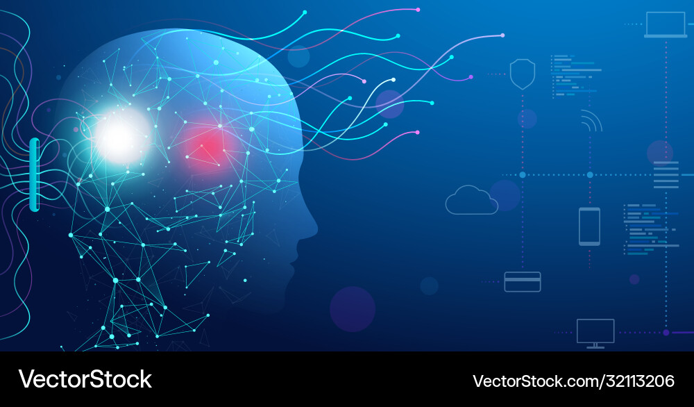 Artificial Intelligence Neural Network vector image