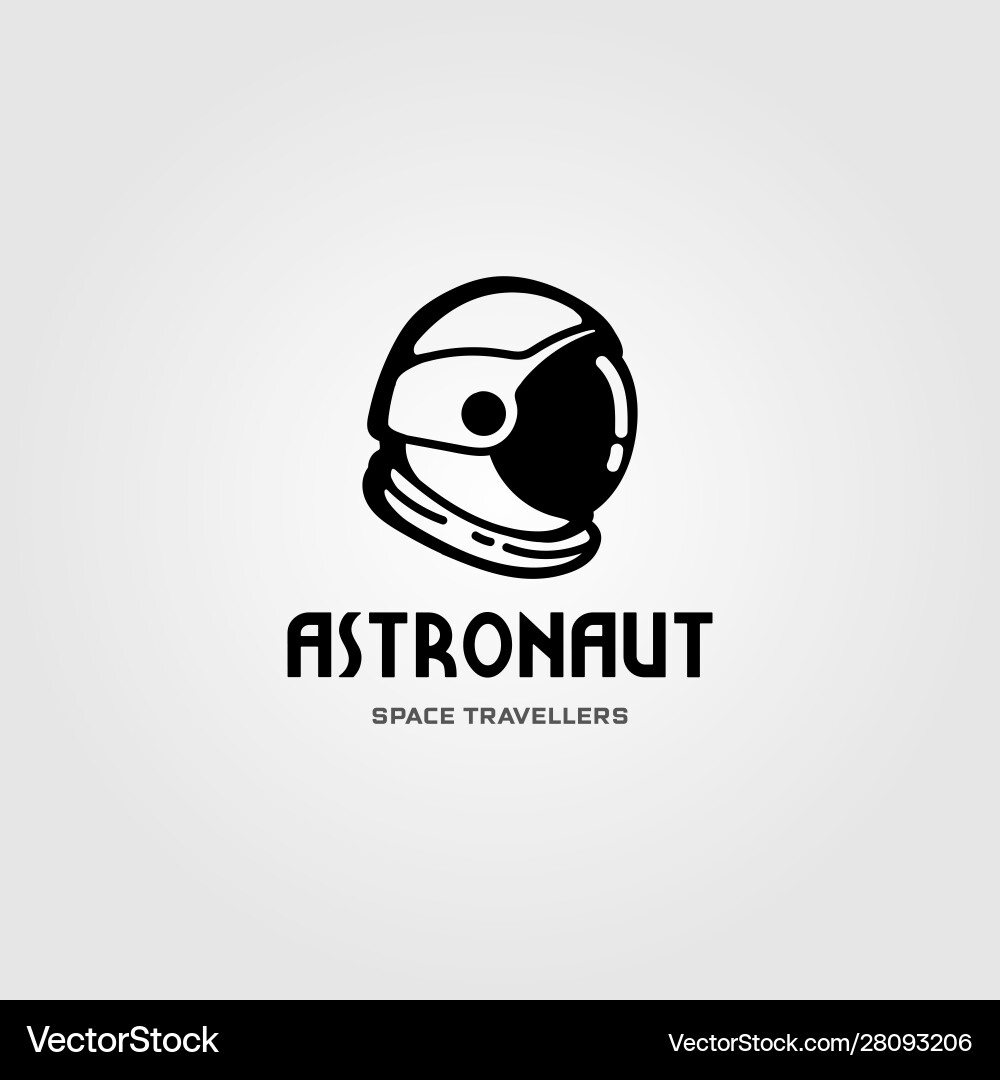 Astronaut Helmet Space Logo Vector Image
