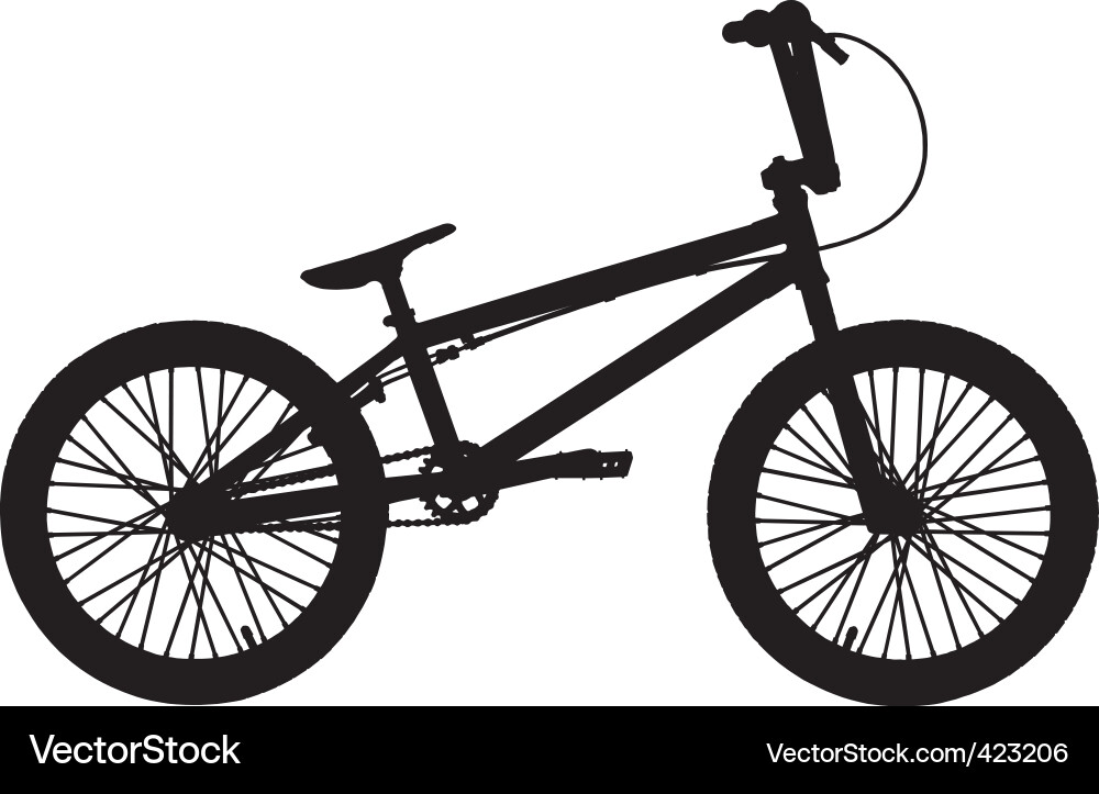 Bmx silhouette Royalty Free Vector Image - VectorStock