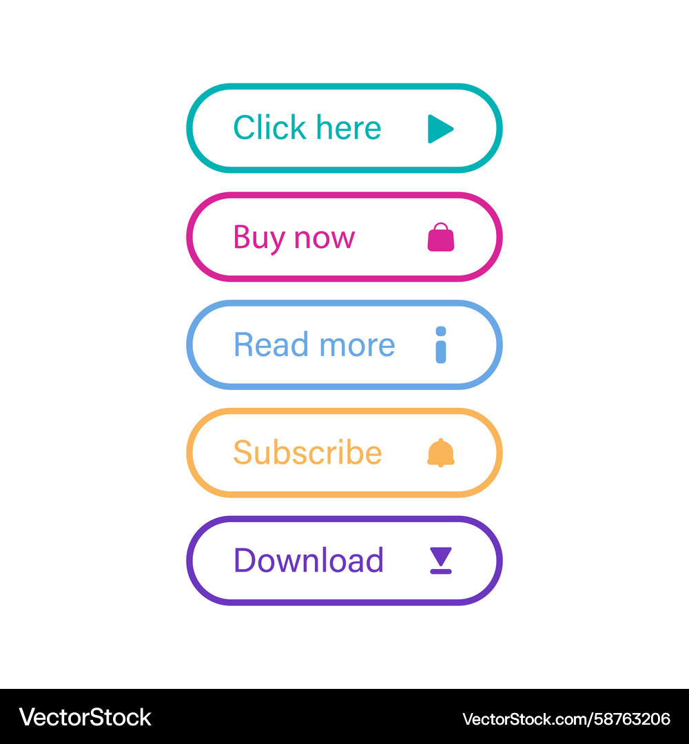 Call to Action Buttons Vector Image