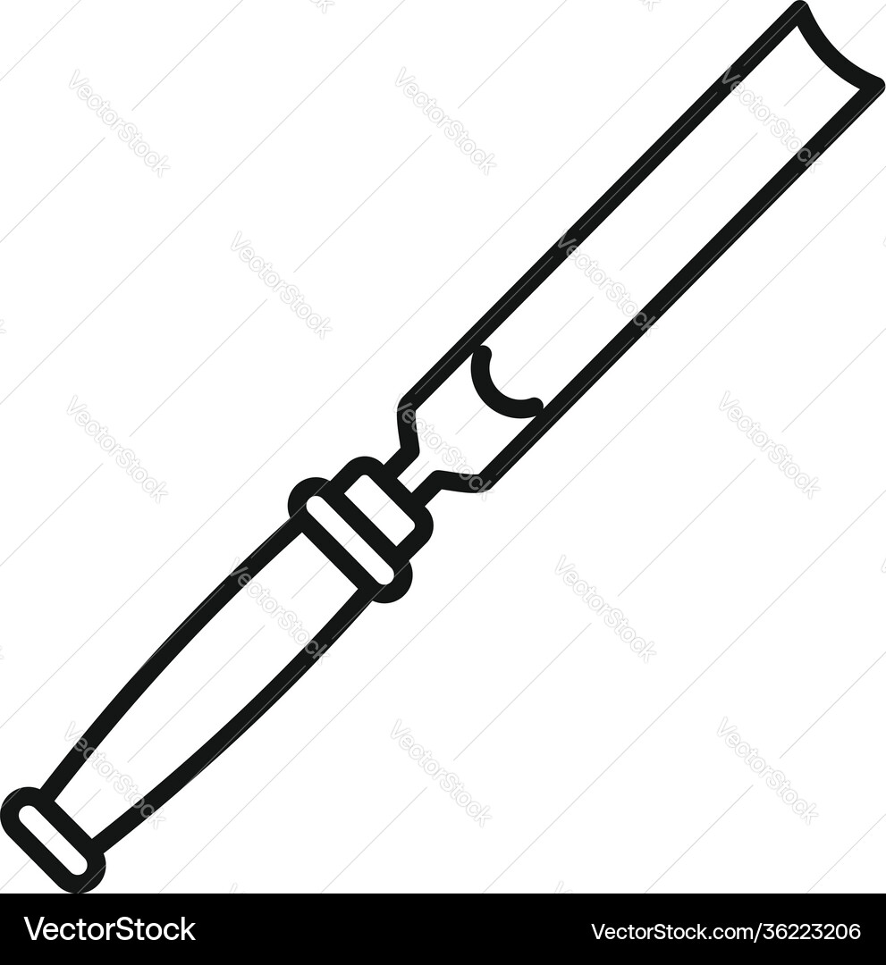 Chisel instrument icon outline style Chisel instrument icon outline style Vector Image