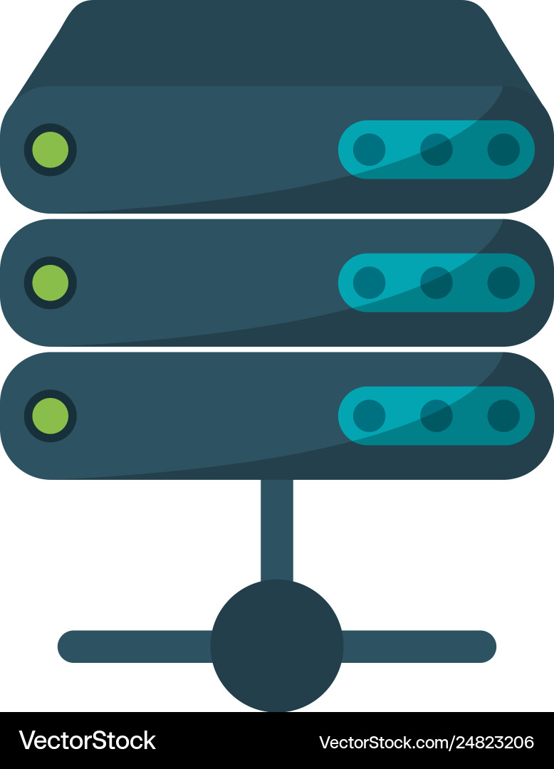 Database servers technology symbol Database servers technology symbol vector image
