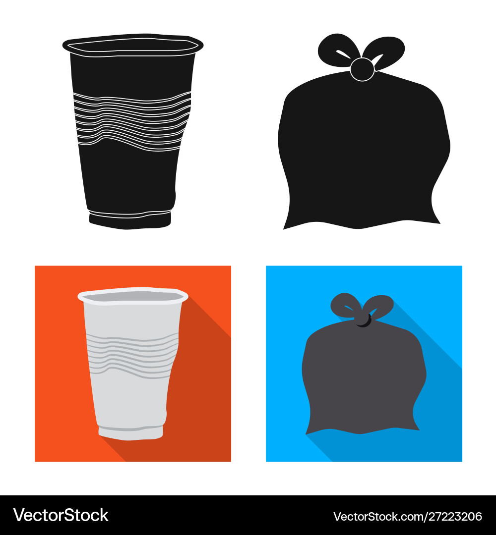 Design refuse and junk sign set vector image