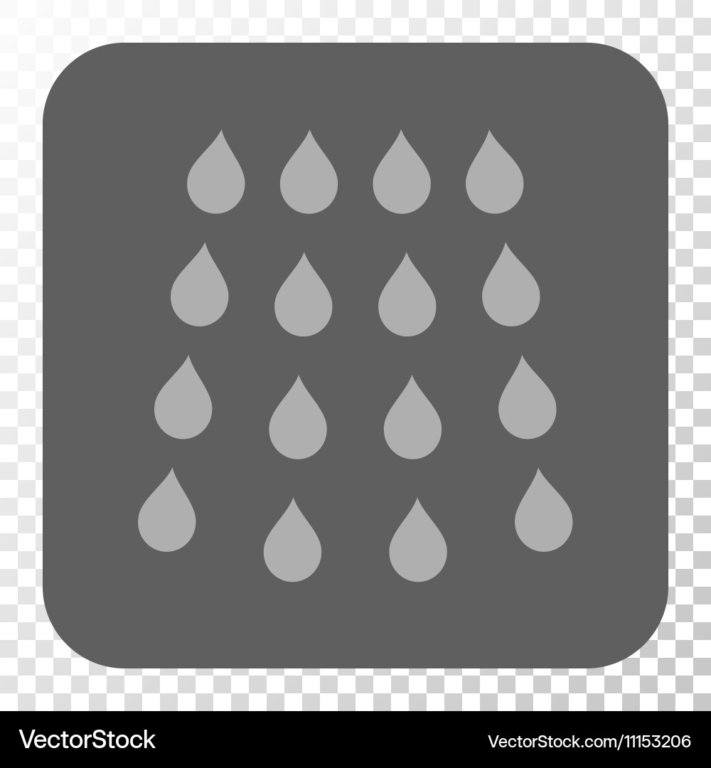 Drops rounded square button Vector Image