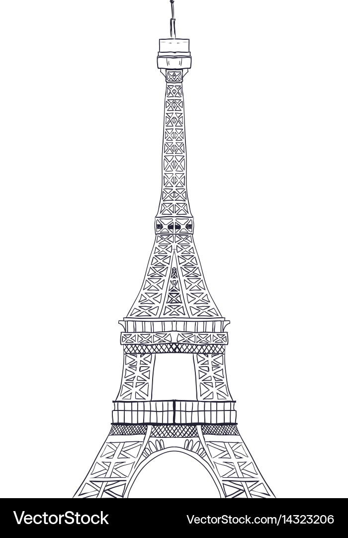 Eiffel tower architecture Vector Image