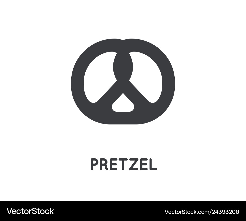 German pretzel icon glyph silhouette web and app German pretzel icon glyph silhouette web and app vector image