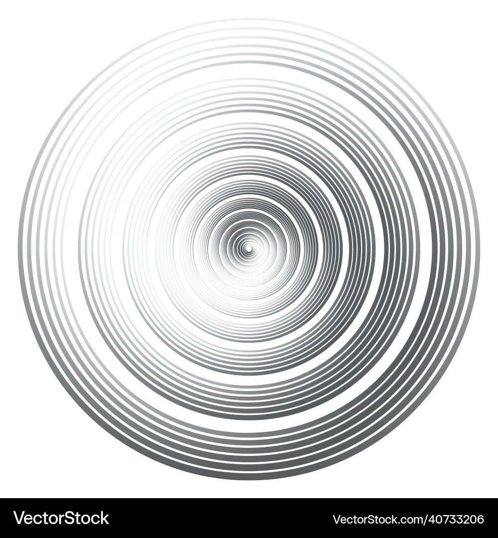 Halftone spiral pattern design element Vector Image