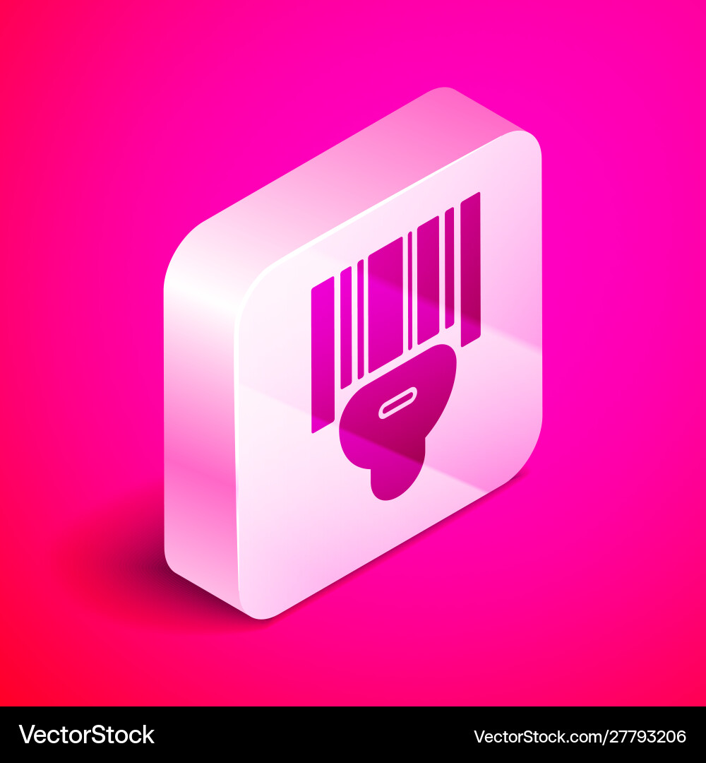 Isometric scanner scanning bar code icon isolated Isometric scanner scanning bar code icon isolated vector image
