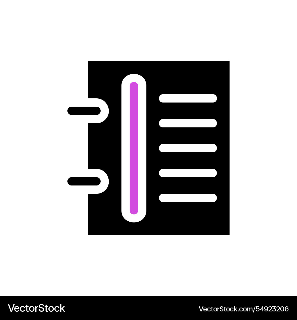 Minimalist Note Icon - Notebook Concept Royalty Free Vector