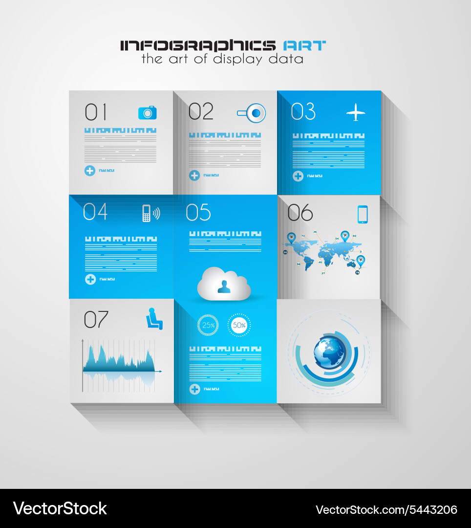 Modern ui flat style infographic layout for data Vector Image