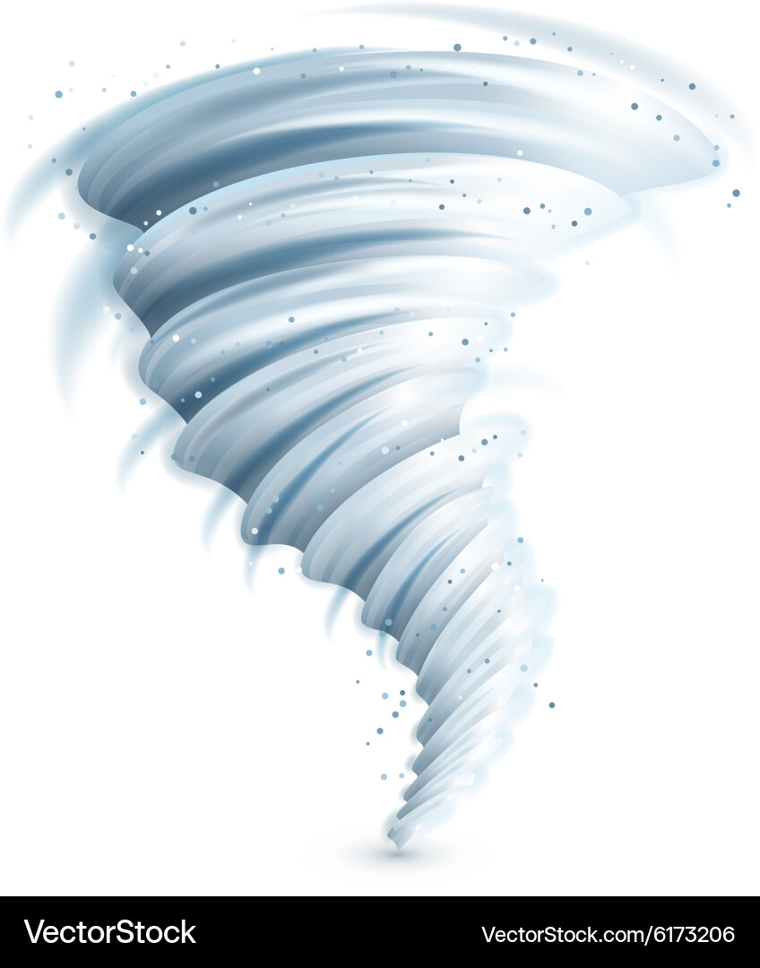 Realistic tornado Royalty Free Vector Image - VectorStock