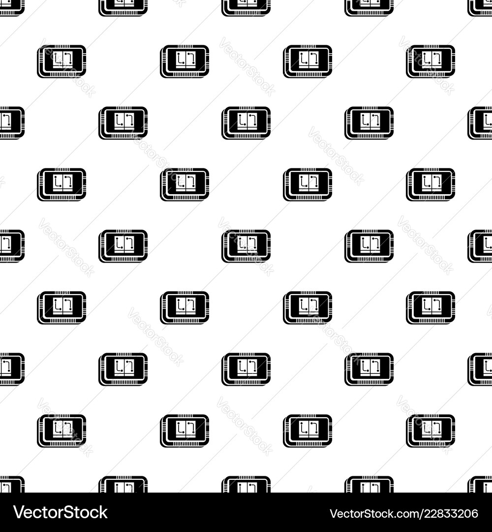 Retro microchip pattern seamless vector image