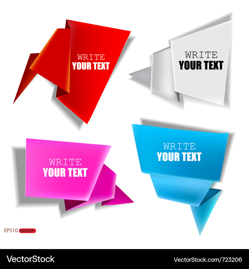 Set of paper bubbles Vector Image