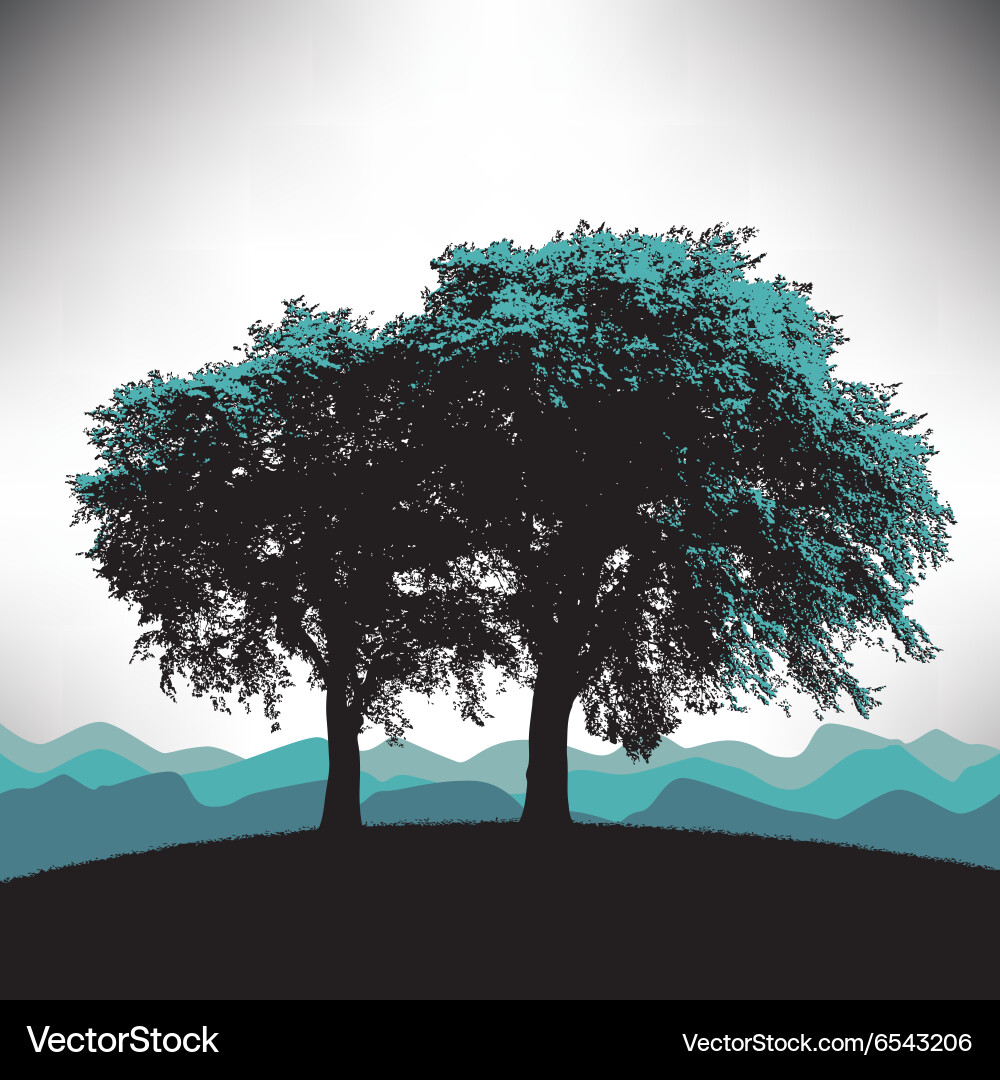 Tree background vector image