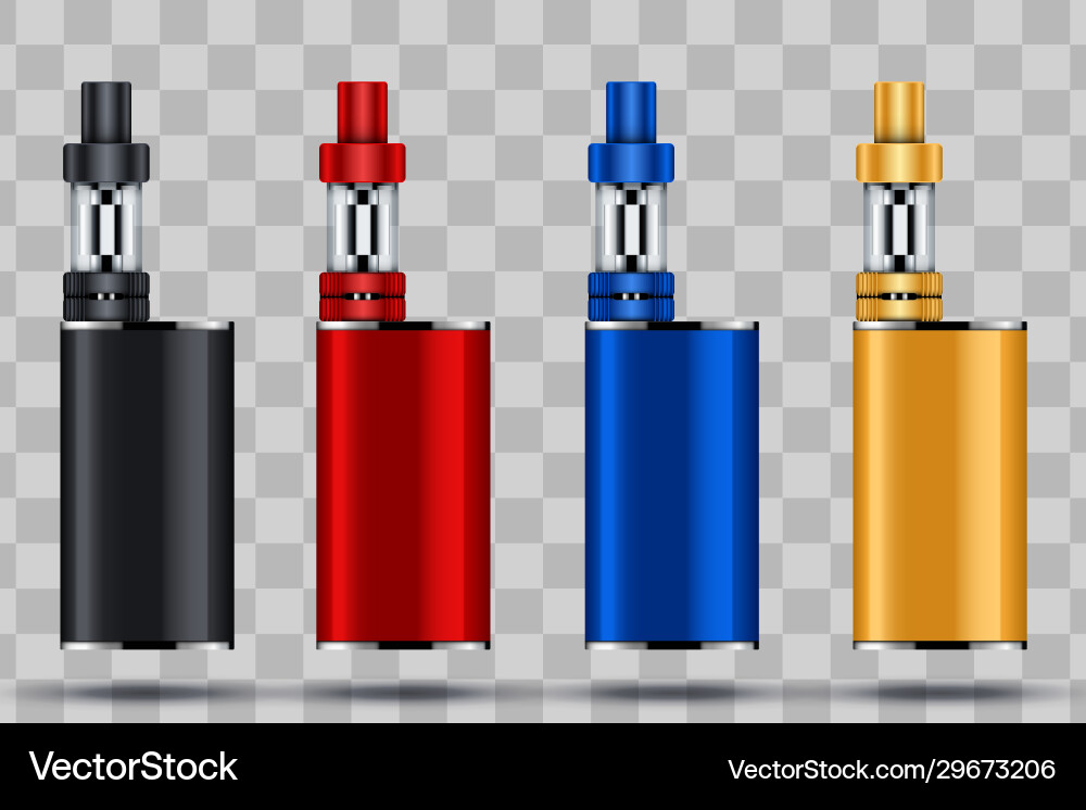 Vaping box device kit and mod Vaping box device kit and mod vector image